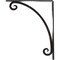 Ekena Millwork Legacy Wrought Iron Bracket, (Single center brace), Antiqued Silver 1 1/2"W x 10"D x 12"H BKTM01X10X12SLEASV - alternate 2